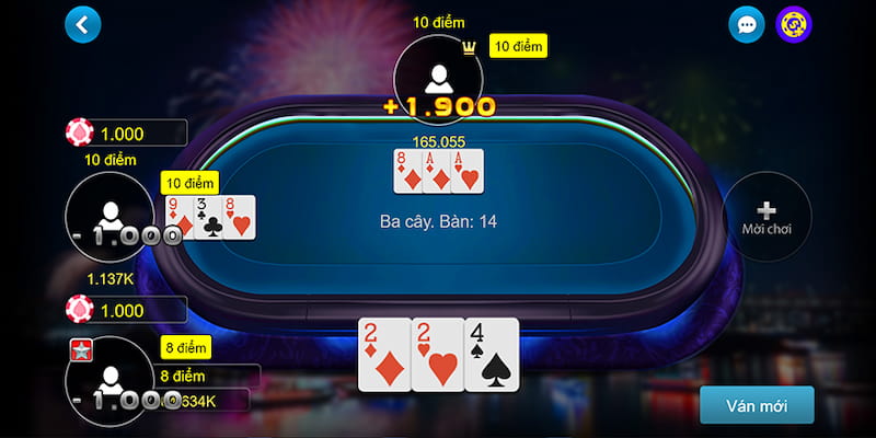 Những lợi ích khi chơi bài 3 cây online tại Go88