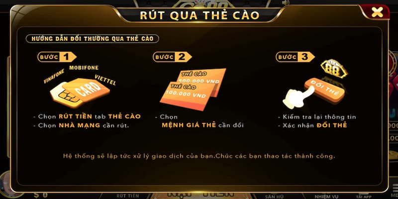 Tổng quan về rút tiền GO88